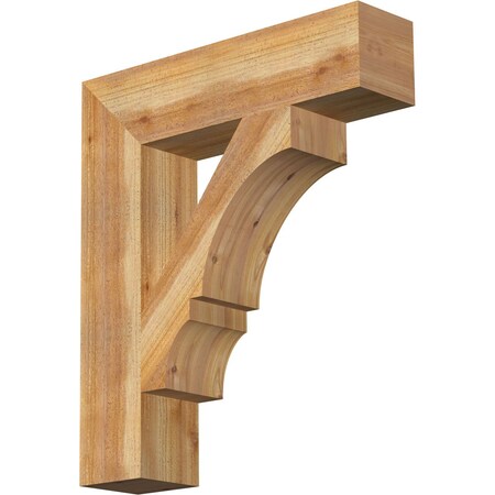 Ekena Millwork Balboa Block Rough Sawn Bracket, Western Red Cedar, 6"W x 26"D x 30"H BKT06X26X30BOA05RWR